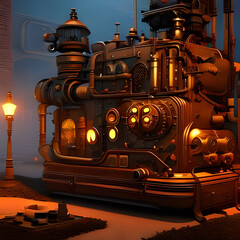steam locomotive created with Generative AI technology