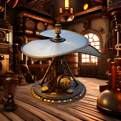 steampunk helicoper created with Generative AI technology
