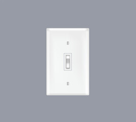 One light switch. vector illustration