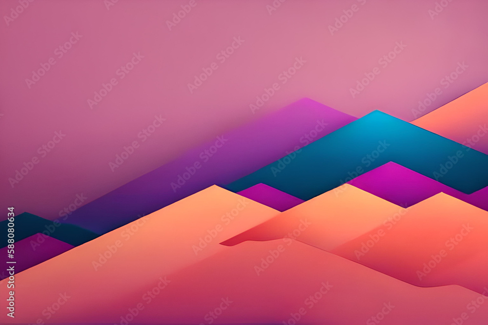 Fototapete simple minimalist retro color trendy background abstract colorful wallpaper and backdrop. artistic d