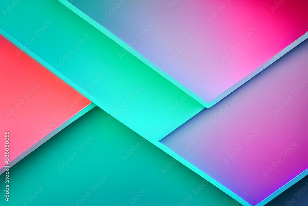 Fototapete Simple minimalist retro color trendy background abstract colorful wallpaper and backdrop. Artistic digital art 3d rendering element design material. Magenta. Generative AI.