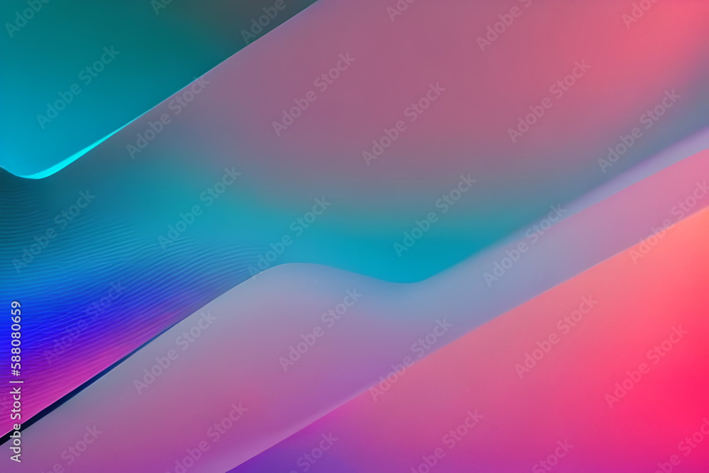 Fototapete Simple minimalist retro color trendy background abstract colorful wallpaper and backdrop. Artistic digital art 3d rendering element design material. Magenta. Generative AI.