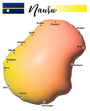Nauru, Fläche und Flagge