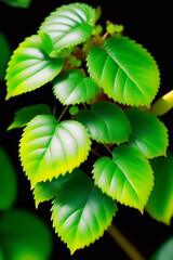 Green leaves Javanese treebine or Grape ivy