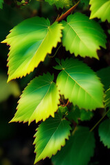 Green leaves Javanese treebine or Grape ivy