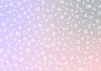 Abstract alphabet random pastel vivid gradient background