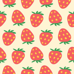 Strawberry pattern. Retro strawberry pattern for textiles, wrapping paper, fabrics, wallpapers