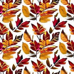 seamless pattern, background with leaves