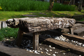Fototapeta premium wooden bench in the park