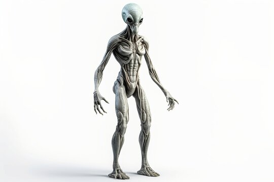 3d rendered illustration of a full body alien, Generated ai