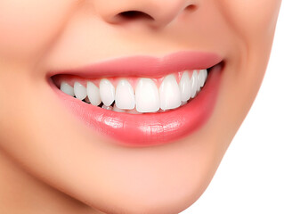 Naklejka premium Sorriso Deslumbrante e Saúde Bucal Impecável - Dentes Perfeitos com Higiene Exemplar e Cuidados Dentários Especializados para uma Vida Plena e Feliz em Imagem Inspiradora, criada por IA generativa