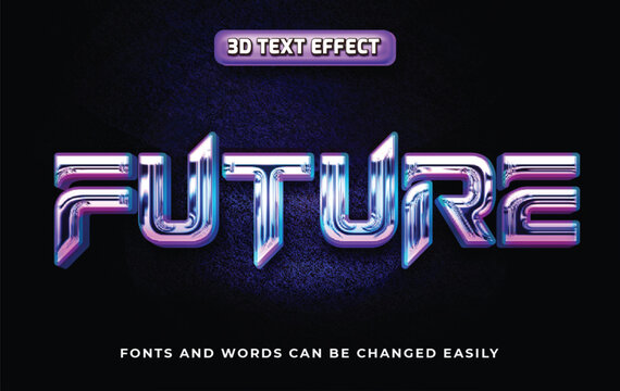 Future 3d editable text effect style