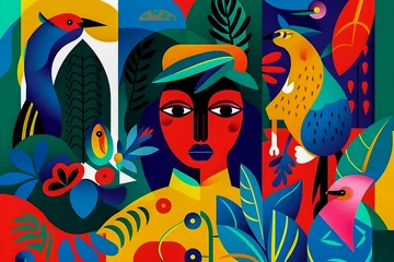  Traditional Colombian background, festival inspiration illustration, Generative AI © PixelPusher