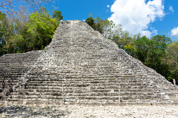 Ruins of the ancient Mayan city of Coba on the Yucatan Peninsula in Mexico.