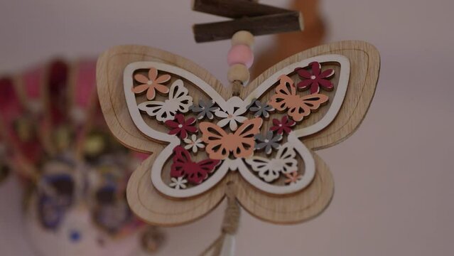 wooden butterfly to ward off bad dreams