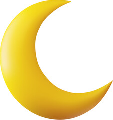 3d crescent moon.