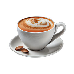 Fototapeta premium A cup with cappuccino, PNG transparent