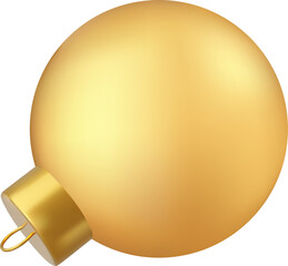 3d Gold Christmas ball