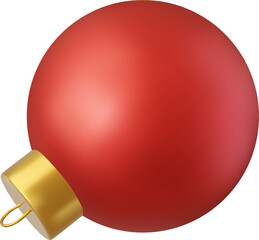 3d red Christmas ball