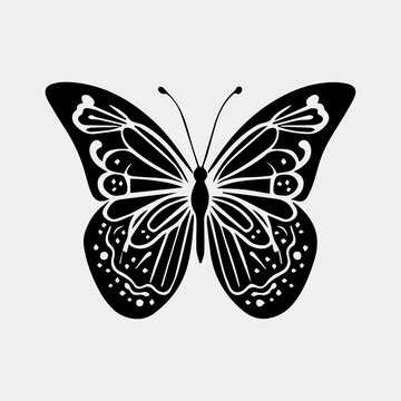 Big butterfly symbol icon. Simple illustration of big butterfly vector icon for web