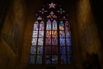 stained glass window in church