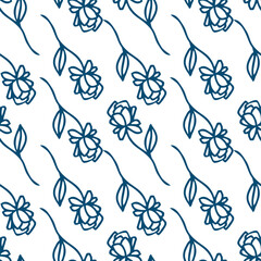 A pattern of flowers on a white background.