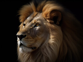 Obraz na płótnie Canvas After shot of a lion