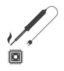 iron soldering with chip