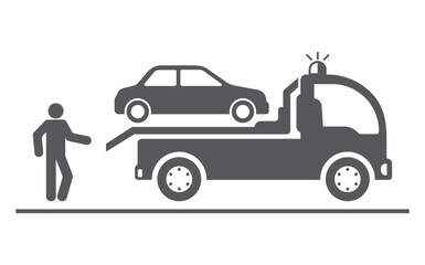 Obraz premium tow truck evacuator