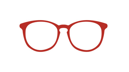 Fototapeta premium Vector Isolated Illustration of Red Frame Glasses 