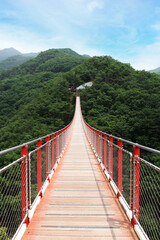 Swing (Rocking) Bridge at Gamak Mountain in South Korea