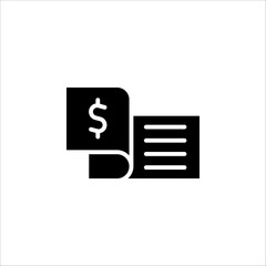 Invoice line icon. Payment and bill invoice. Order symbol concept. Vector invoice icon on white background