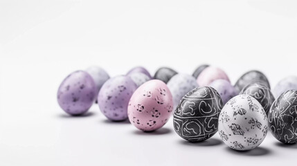 beautiful painted easter eggs, generative ai