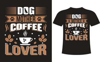 coffee Typography T-shirt design .