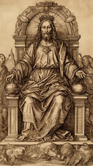 Fototapeta na wymiar Jesus Christ as a King Illustration