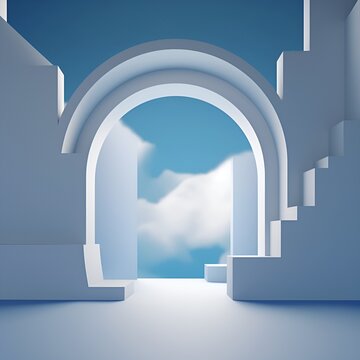 Success, Hall, Frame, Freedom, Blue, Cloud, Arches, Background, Wallpaper