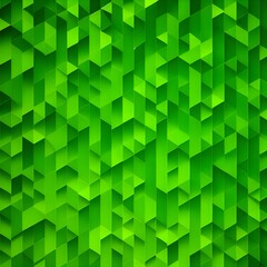 Fototapeta na wymiar Geometric pattern of overlapping polygons in green tones. The image was created using generative AI. Geometric texture.
