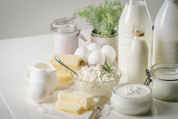 Fototapeta na wymiar Fresh dairy products