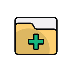 Obraz premium Add Folder icon vector stock.