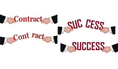 hands that hold and break contract and success