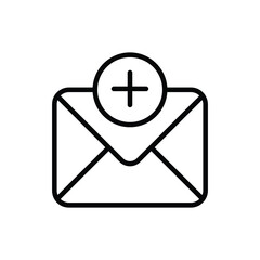 Add Mail icon vector stock.