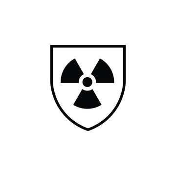 Protection against ionizing radiation sign icon. Graphical symbol modern, simple, vector, icon for website design, mobile app, ui. Vector Illustration