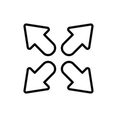 Arrows icon vector stock.