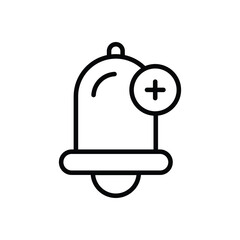 Add Notification icon vector stock.
