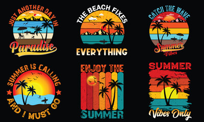 RETRO SUMMER T-SHIRT DESIGN. SUMMER T-SHIRT, TYPOGRAPHY T-SHIRT, RETRO VINTAGE DESIGN, BEACH T-SHIRT DESIGN. 