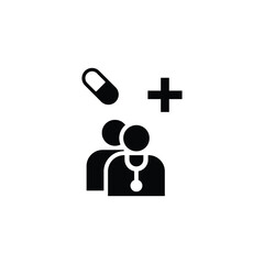 Medical team sign icon. Graphical symbol modern, simple, vector, icon for website design, mobile app, ui. Vector Illustration