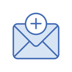 Add Mail icon vector stock.