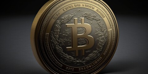 bitcoin coin, generative ai illustration
