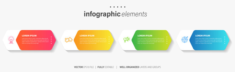 Set of infographics elements in modern flat business style
