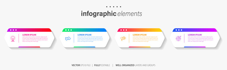 Set of infographics elements in modern flat business style
